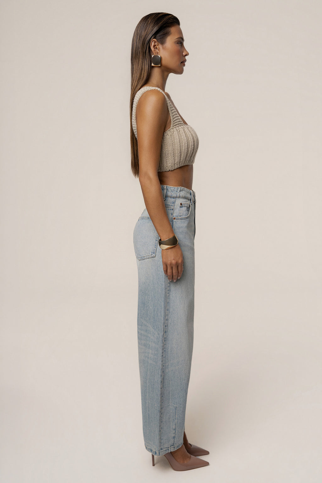 Stone Soft Form Knit Bralette