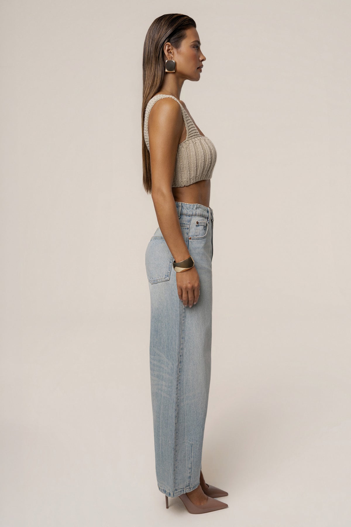 Stone Soft Form Knit Bralette