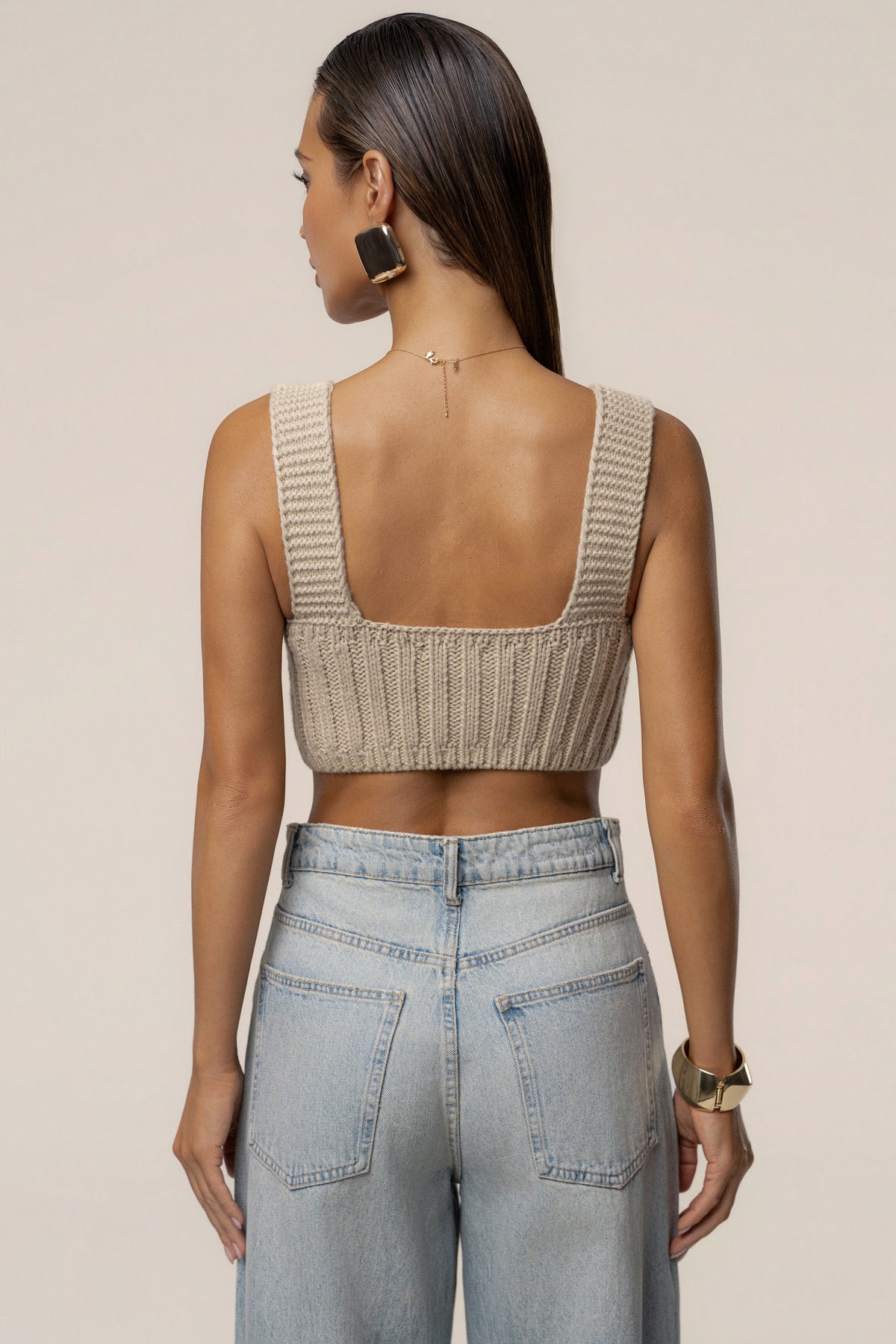 Stone Soft Form Knit Bralette