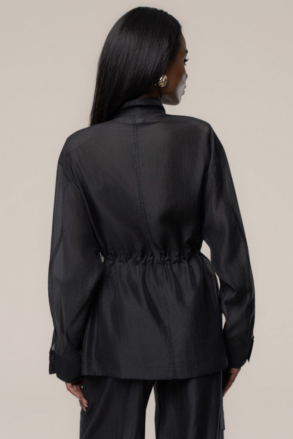 Black Explorer Sheer Jacket