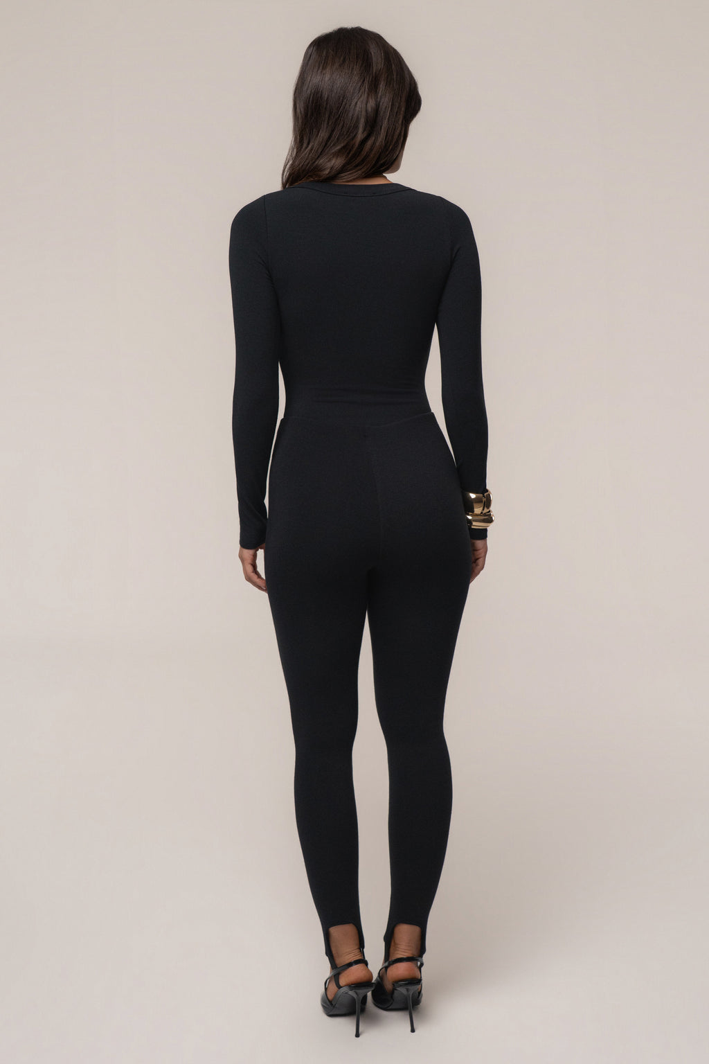 Black Cherie Plunge Bodysuit