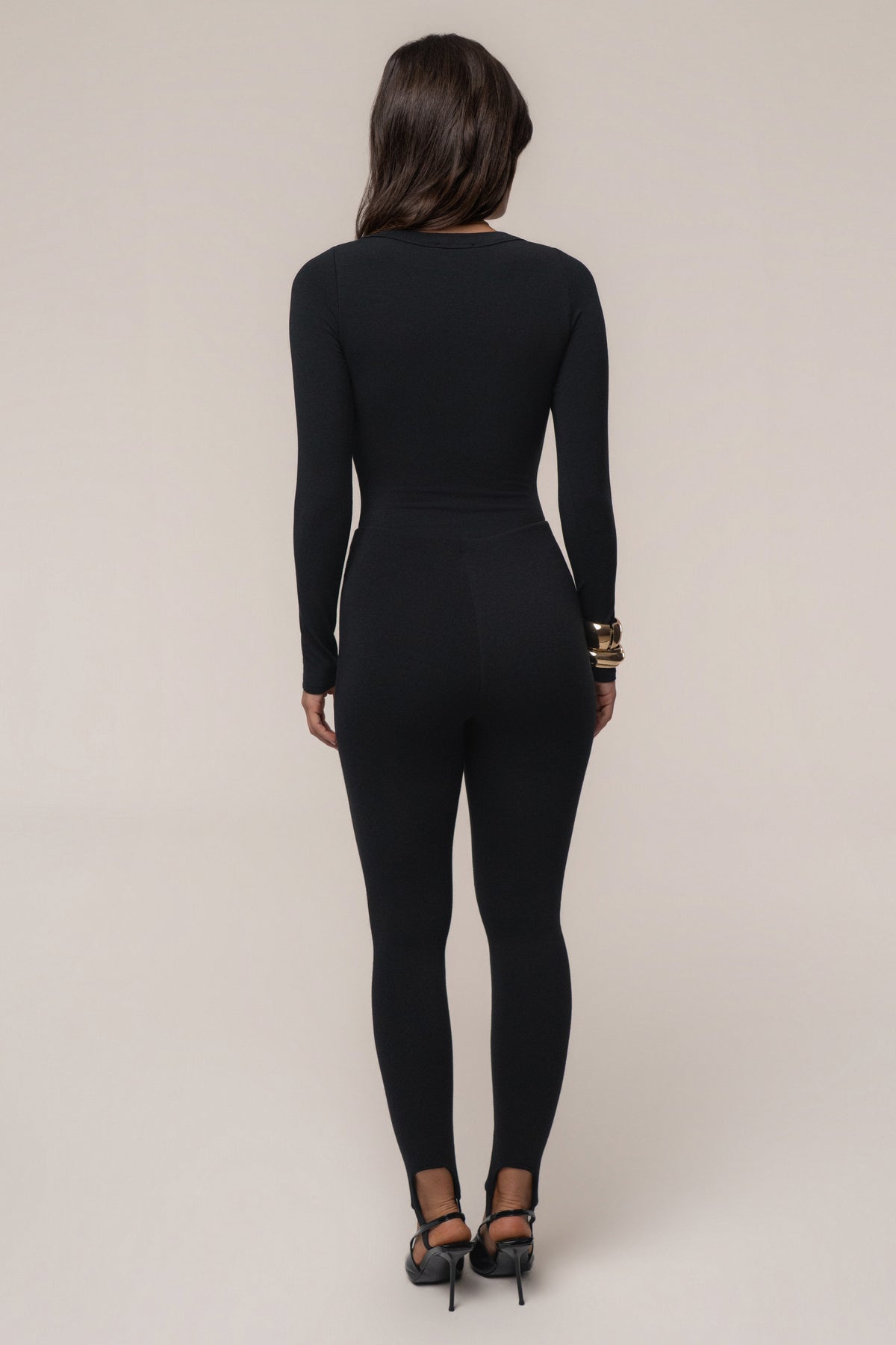 Black Cherie Plunge Bodysuit